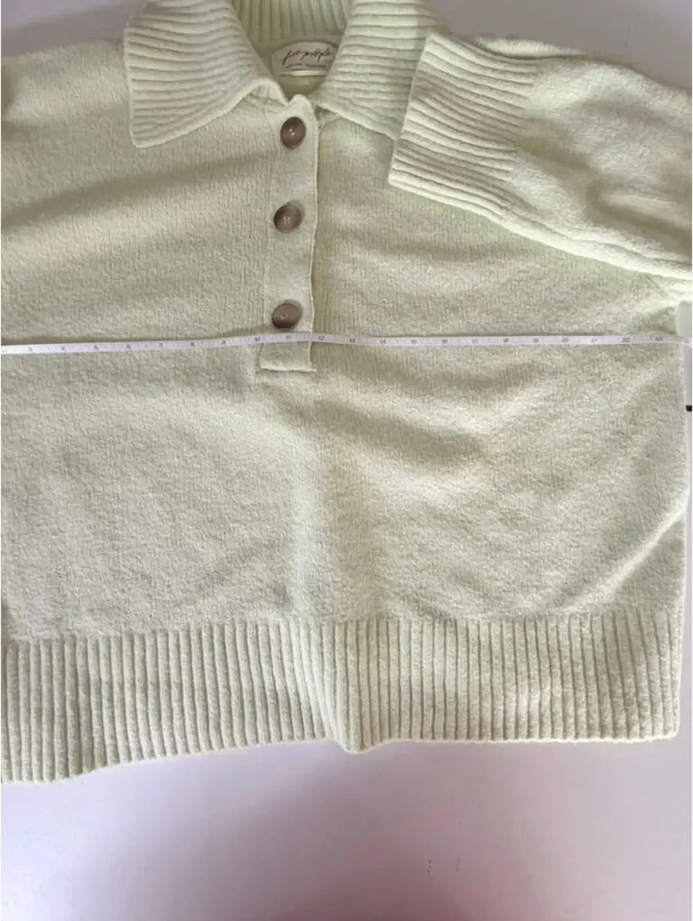 NWT Free People Matcha Melange Lime Green Knit Sweater Size XL